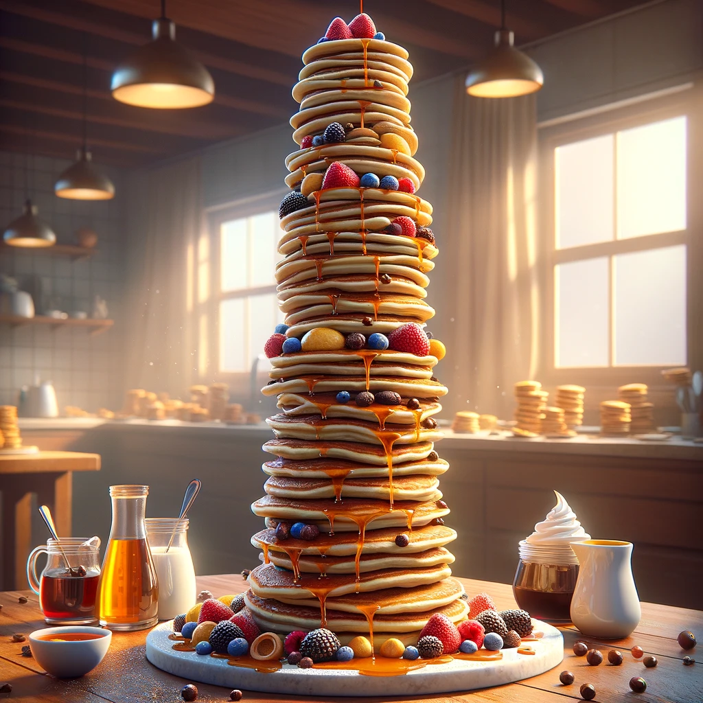 Pancake Tower 3D Stack